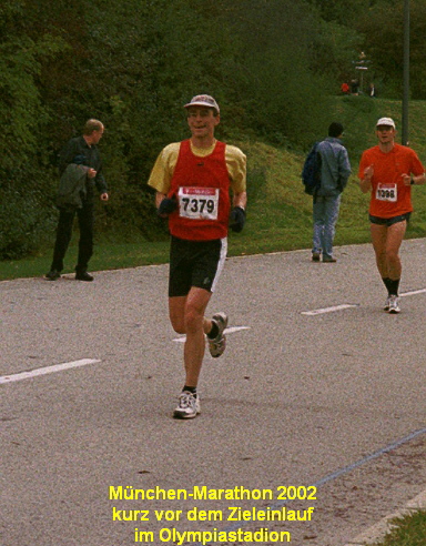 München-Marathon 2002
kurz vor dem Zieleinlauf
im Olympiastadion